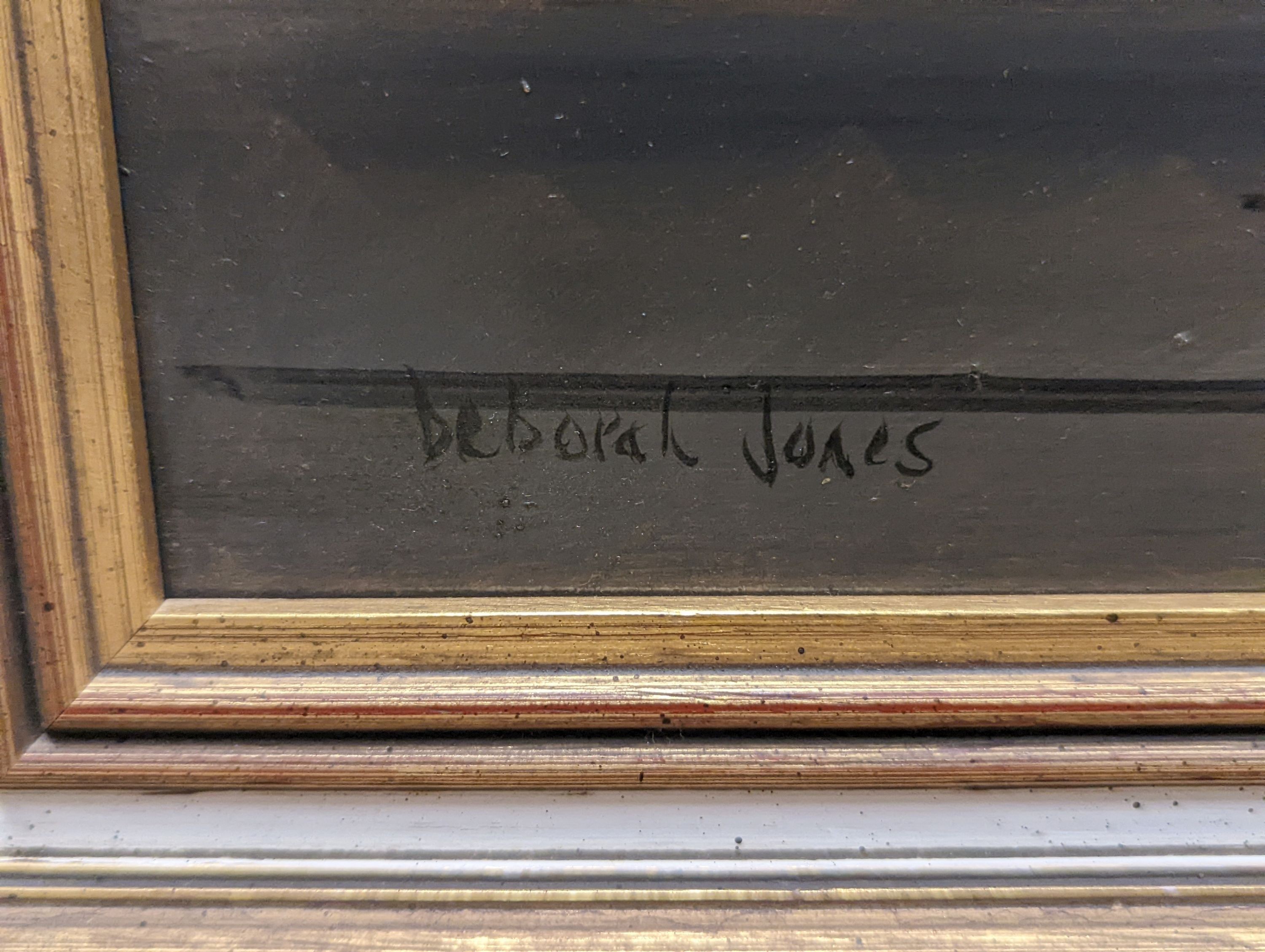 Deborah Jones (1921-2012), oil on board, ‘Kitty’s Dolls’, mid 20th century, 29 x 39cm